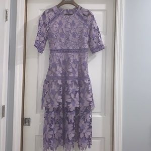 Purple midi dress lace